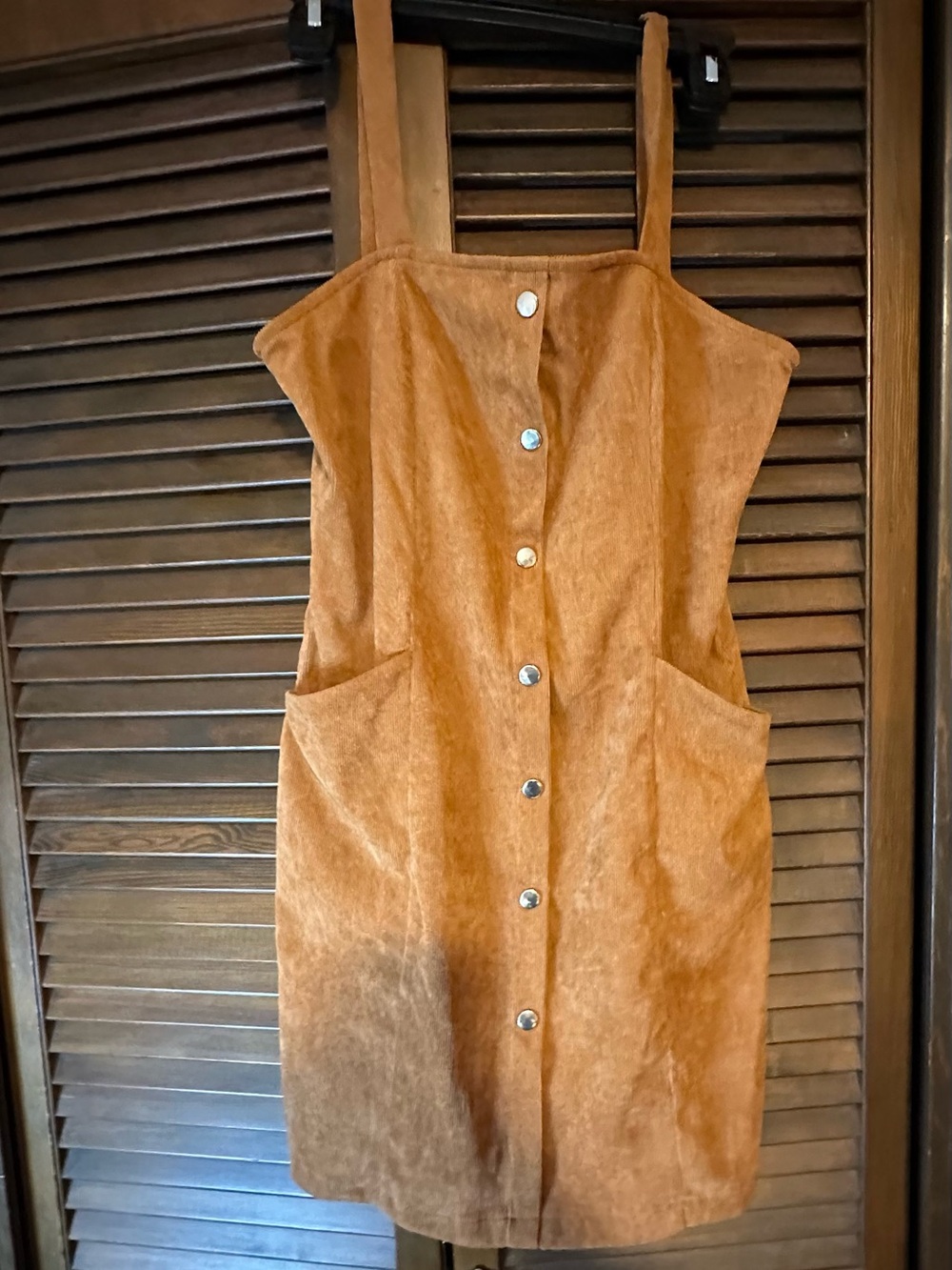 Target Rust-Tan Button-Front Mini Dress with Pockets